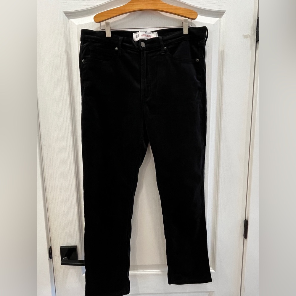 GAP Vintage Slim High Rise Pants - Black Velvet